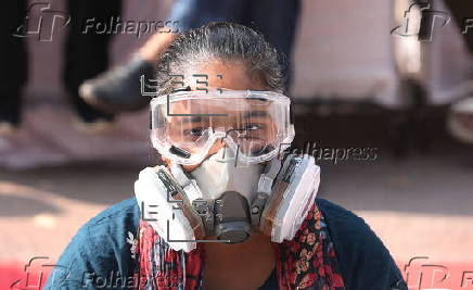 Protest against toxic air pollution in Delhi