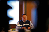 Indian airline IndiGo's CEO Pieter Elbers speaks during a press conference at an annual meeting of the International Air Transport Association (IATA) in New Delhi