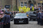 Britain's King Charles vists Lancaster