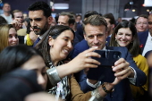 French President Macron visits VivaTech fair in Paris