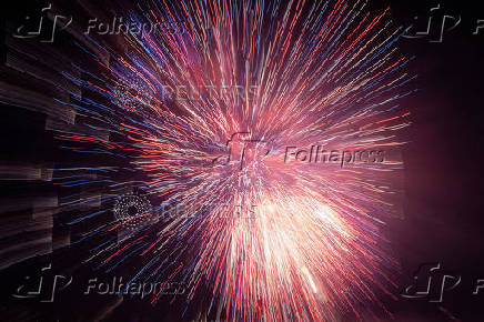 Fireworks explode during a Fourth of July celebration at the White House in Washington