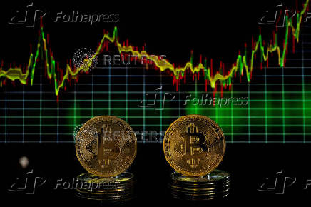 FILE PHOTO: FILE PHOTO: Bitcoin tokens and a price chart are seen in this illustration picture