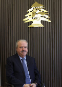 Lebanon's Finance Minister Yassine Jaber attends an interview with Reuters at the Ministry of Finance in Beirut