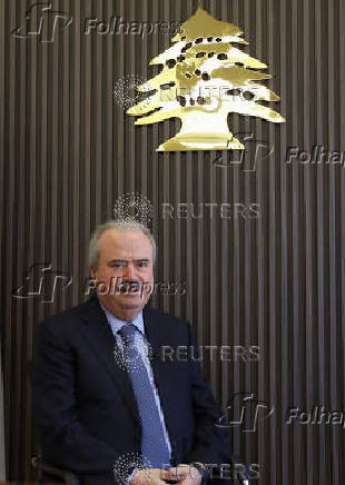 Lebanon's Finance Minister Yassine Jaber attends an interview with Reuters at the Ministry of Finance in Beirut