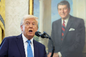 Swearing-in ceremony for the Chairman of the Securities and Exchange Commission (SEC) Paul Atkins at the White House in Washington