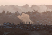 Smoke rises from north Gaza after an explosion