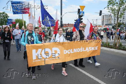 Rally for Polish presidential candidate Rafal Trzaskowski
