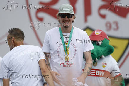 DFB Cup - VFB Stuttgart celebrate winning DFB Cup