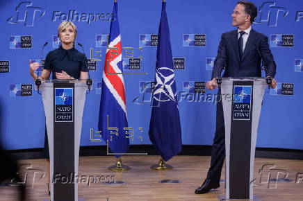 Icelandic Prime Minister Kristrun Frostadottir visits NATO Headquarters in Brussels