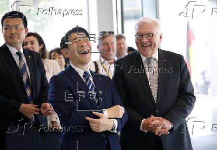 German President Frank-Walter Steinmeier visits the Institute of Science in Tokyo