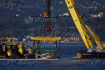 Recovery of Mike Lynch's sunken yacht 'Bayesian' from Sicilian waters