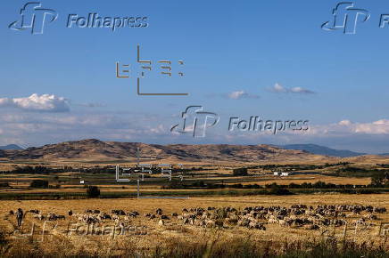 Ovche Pole plain in eastern North Macedonia