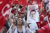 Turkey's main opposition party rallies against the detention of Istanbul Mayor Imamoglu