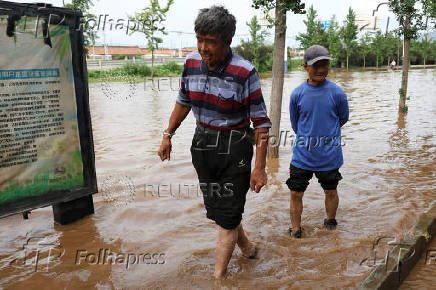 Heavy rainfall aftermath in Miyun district of Beijing