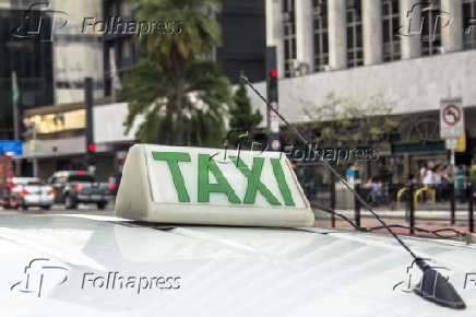 Táxi na avenida Paulista