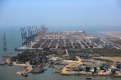 A general view of the Hai Phong International Container Terminal