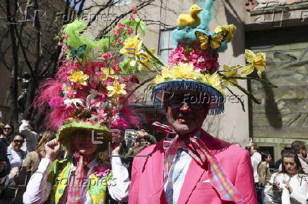 Easter Parade and Bonnet Festival takes place outside St. Patrick's Cathedral