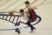 NBA Western Conference First Round playoff game four - Houston Rockets at Golden State Warriors