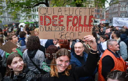 Protest against social reforms of the government in Belgium