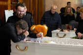 Funeral of the Tamara, Stanislav and Roman Martyniuk who were killed in a Russian missile strike in Korostyshiv