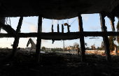 Aftermath of an Israeli strike, in Deir Al-Balah