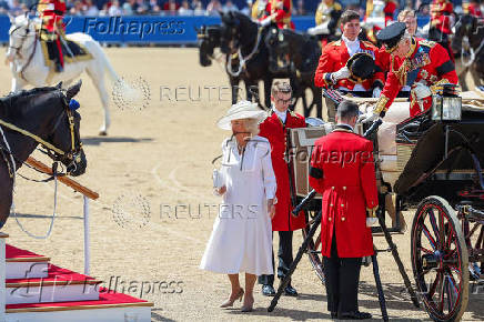 Trooping the Colour parade to honour Britain's King Charles on his official birthday in London