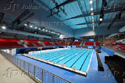 Media tour of the newly-constructed WCH Arena, one of the competition venues for the World Aquatics Championships 2025 which will be held in Singapore