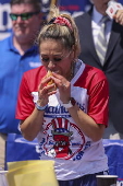 Nathan's Hot Dog eating contest in New York