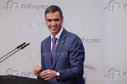 Spanish Prime Minister Sanchez holds a presser before summer break, in Madrid