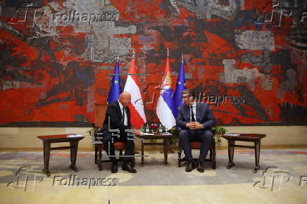 Austria's Chancellor Christian Stocker visits Serbia