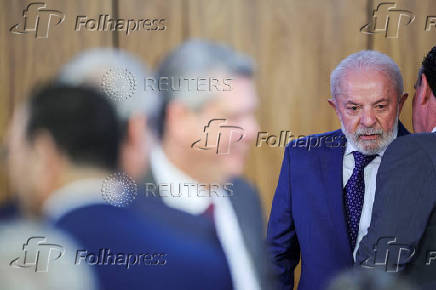Ceremony to sign provisional measure to mitigate the economic impact due to U.S. President Trump's decision to raise import tariffs, in Brasilia