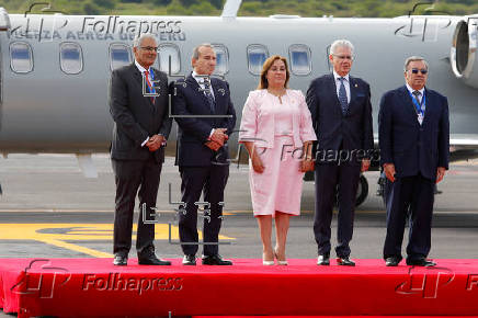 Llegada de Dina Boluarte a investidura de Noboa
