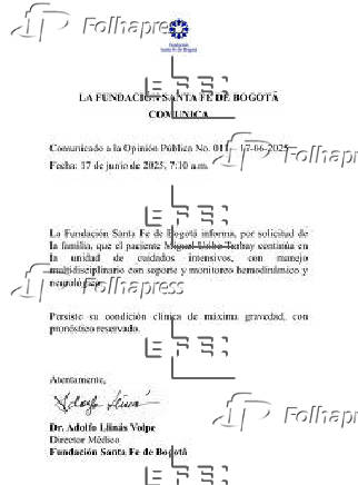 El senador colombiano Uribe Turbay sigue en