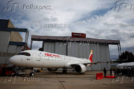 FILE PHOTO: Media presentation to unveil Iberia's Airbus A321XLR jet in Madrid