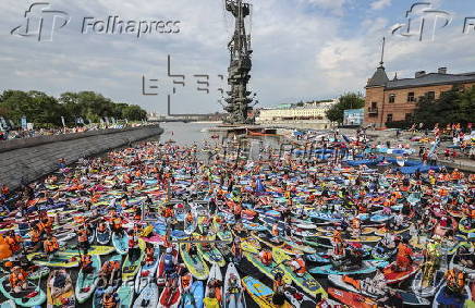 SUP (Stand Up Paddleboarding) festival in Moscow