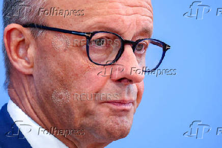German Chancellor Merz holds press conference in Berlin