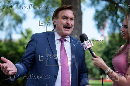 Mike Lindell outside White House