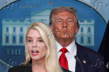 U.S. President Trump meets members of the media at the White House in Washington, D.C