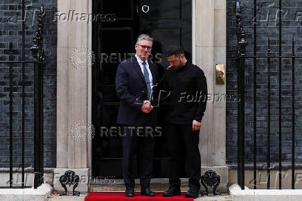 British PM Starmer and Ukrainian President Zelenskiy meet in London