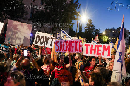 Protest demanding the immediate release of the hostages kidnapped during the deadly October 7, 2023 attack on Israel by Hamas, in Jerusalem
