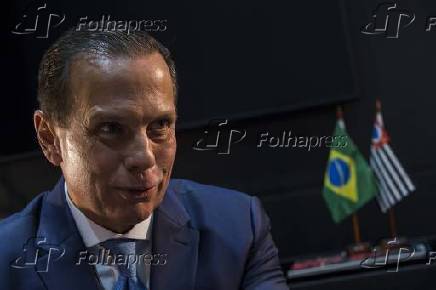 O governador de SP, João Doria, em seu gabinete no Palácio dos Bandeirantes 