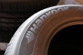 Hankook tires are seen in UnionComerc tire shop in Zenica