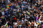 Revellers celebrate New Year Water Festival in Bangkok