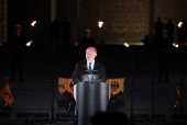 Military grand tattoo in honor of acting German Chancellor Olaf Scholz
