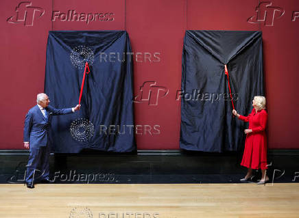 Britain's King Charles and Queen Camilla visit the National Gallery