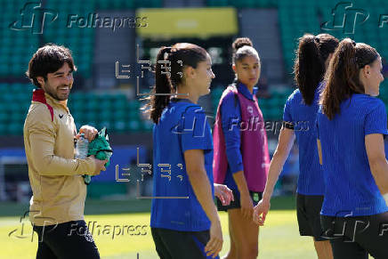 Entrenamiento del FC Barcelona previo a la final de la Liga de Campeones femenina