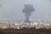 Smoke rises from North Gaza after an explosion