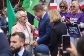 Presidential candidate Rafal Trzaskowski campaigns in Kluczbork