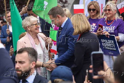Presidential candidate Rafal Trzaskowski campaigns in Kluczbork