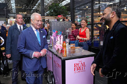 Britain's King Charles tours Old Spitalfields Market in London